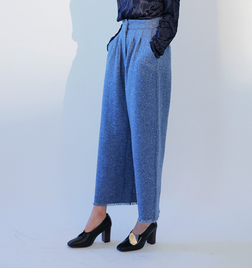 Frayed Hem Wide Leg Pants