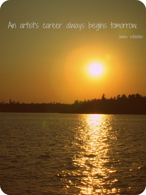 sunset - an artists career always begins tomorrow, james whistler