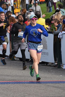 Sarah Pihonak running in the 2021 Richmond Half Marathon