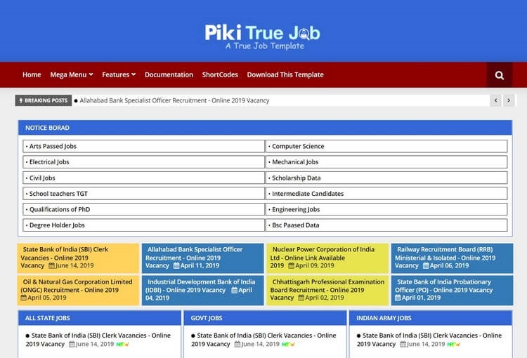 Piki True Job | Blogger Template |  premium | Responsive | 2021 | Mobile friendly