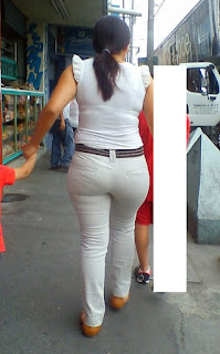 Sexi señora pantalones apretados