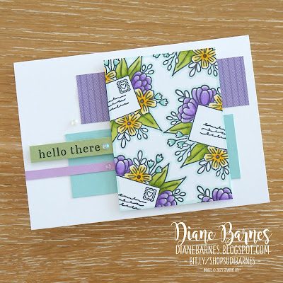 Colour me happy mystery card challenge 1 - using Stampin Up Full of Love stamp set and Stampin Blends markers. Cards by Di Barnes, Independent Demonstrator in Sydney Australia. - Quick and easy cards - Card Challenges - cardmaking - simple stamping -