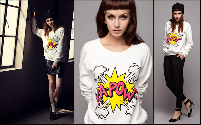 kapow print sweatshirt