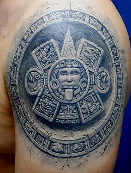 imagen de un tatuaje maya