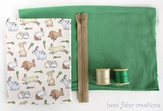 Rabbit zip pouch sewing tutorial hazelfishercreations