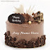 Happiest Birthday With Chocolate Cake With Name