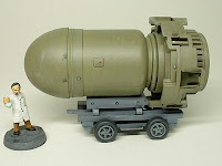 Big bomb on trailer Military Science Fiction war game terrain and scenery - UniversalTerrain.com