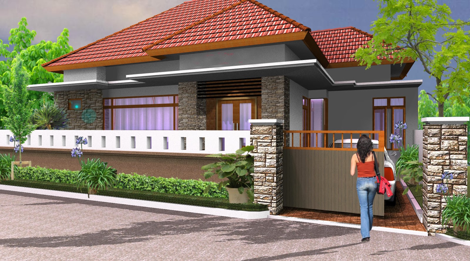 47 Ide Terbaru Desain Rumah Sederhana Tanpa Pagar