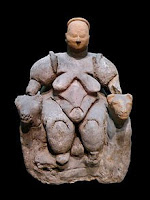 Cybele or Kybele as a Mother Goddess Sculpture from Paleolithic Age.