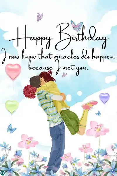 happy birthday quotes for her images with couple hugging