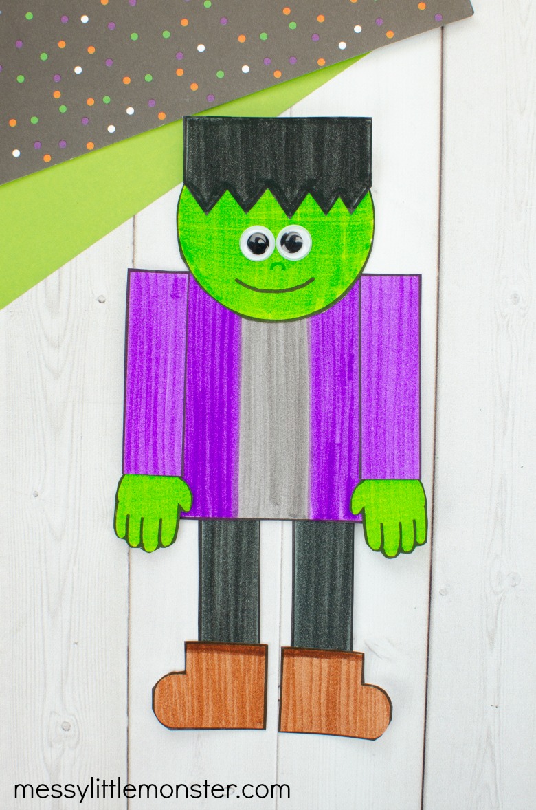 Halloween Frankenstein Paper Craft for Kids