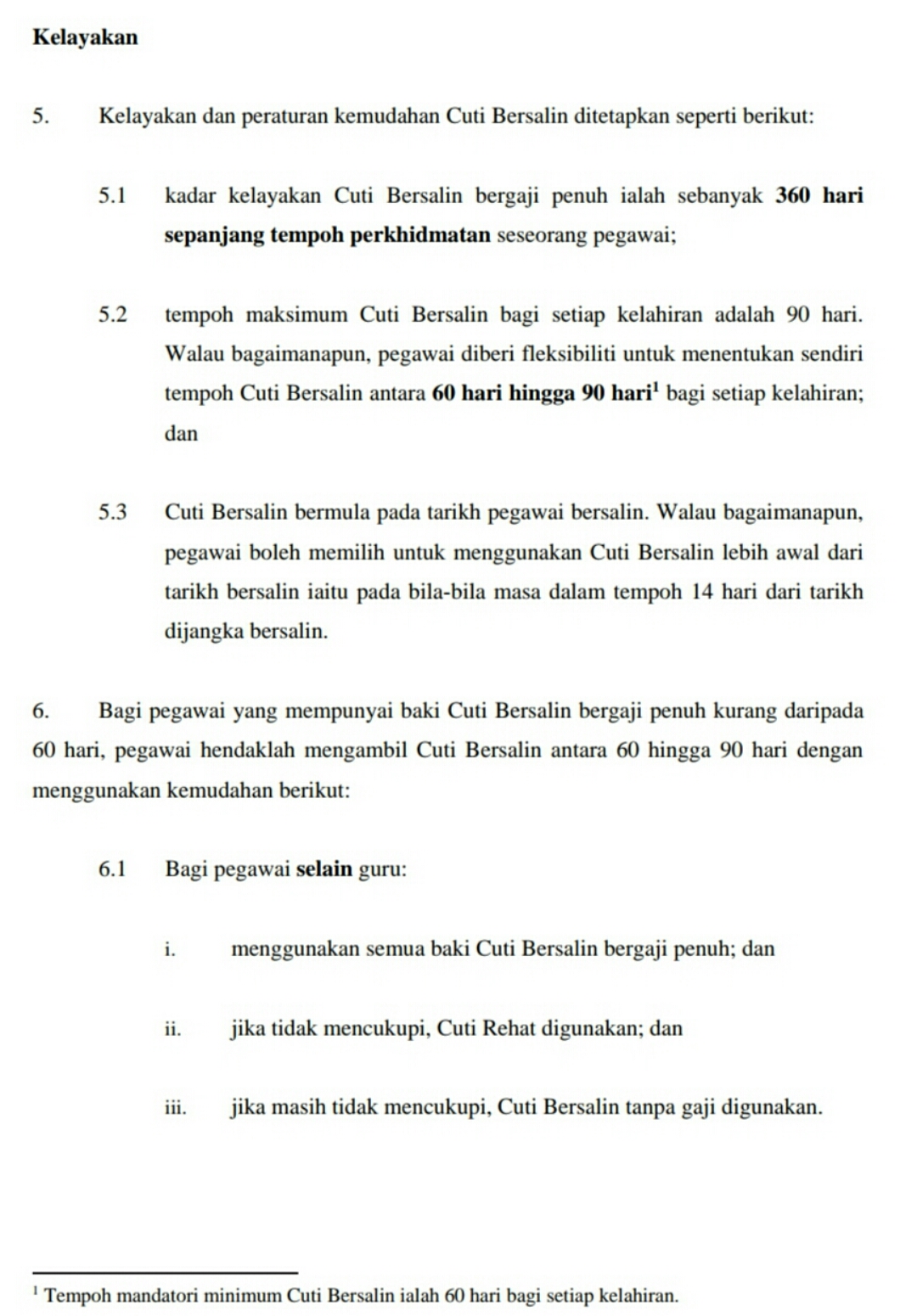 Surat Kebenaran Bercuti Bagi Penjawat Awam