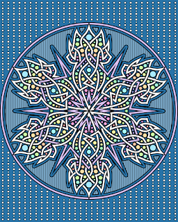 Snowflake Coloring Page- blank version available