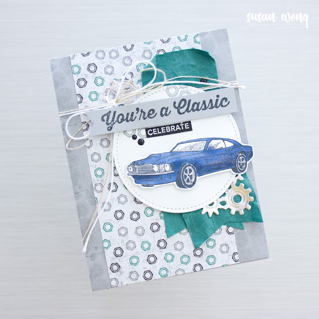 Geared Up Garage by Stampin' Up! - Masculine Card by Susan Wong