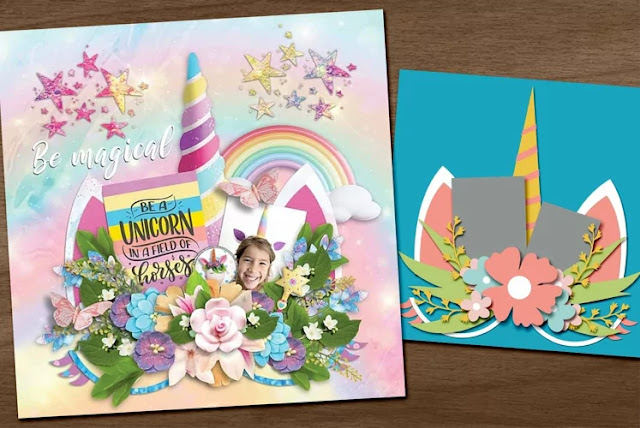 unicorn scrapbook page