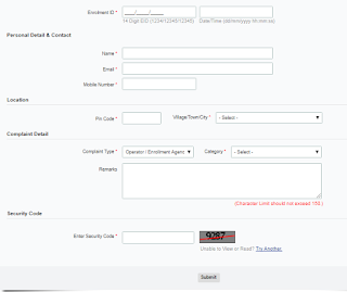 aadhaar complaint forum