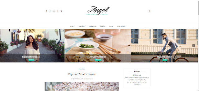 mẫu template blogspot cá nhân Angel