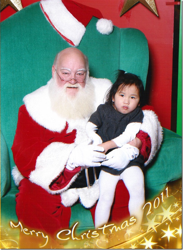 kalia with santa 2011