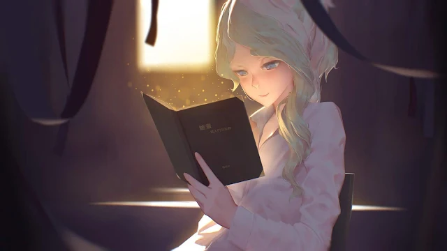 Papel de parede grátis HD Garota Anime Aprendendo Magias para PC, Notebook, iPhone, Android e Tablet.