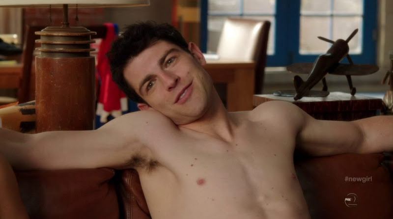 Max Greenfield Shirtless in New Girl s1e01