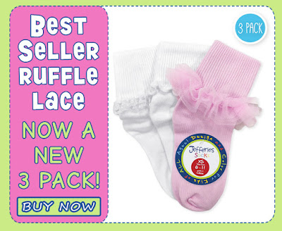 Style 2188 Ruffle/Ripple/Lace Socks 3 Pack