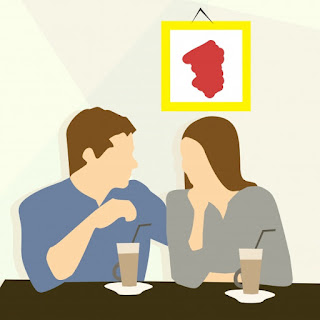 Illustration d’une conversation entre un homme et une femme