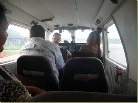 Pilot gives last minute instructions for flight to Eua