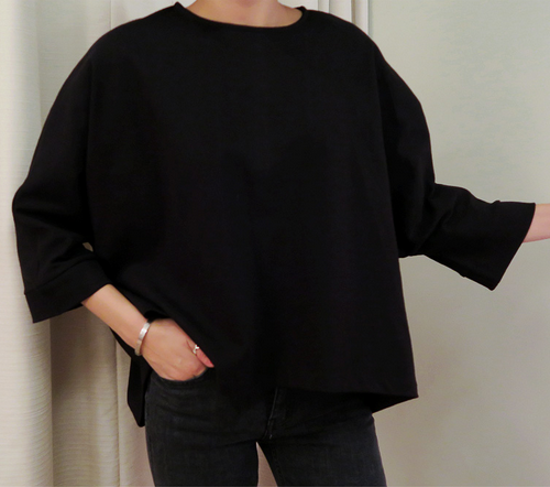  Boxy Cropped Sleeve T-Shirt