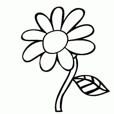 gambar bunga kartun hitam putih untuk mewarna - aneka