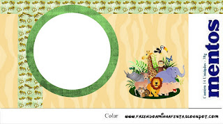 Baby Jungle Free Printable Mentos Labels.