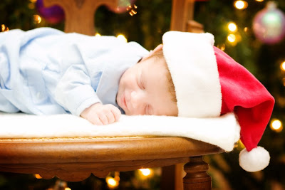 newborn with Santa Hat