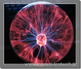 Plasma Kugel rot leuchtend
