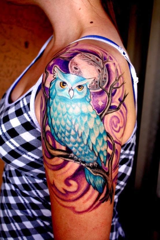 tattoo gallery for men: Awesome Owl Tattoo Designs