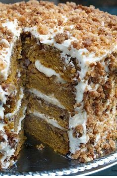 Great Pumpkin Crunch Cake With Cream Cheese Frosting