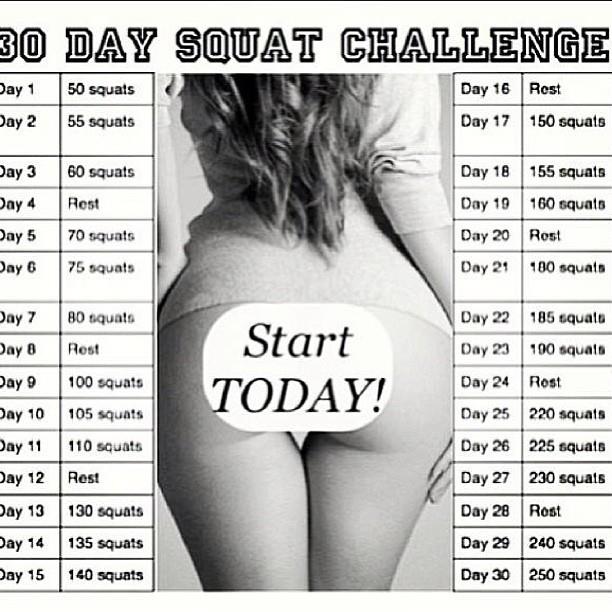 Day 2 : 55 squats : Still ok but it is the second day, still 28 days 