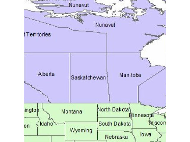 map of us and canada border
