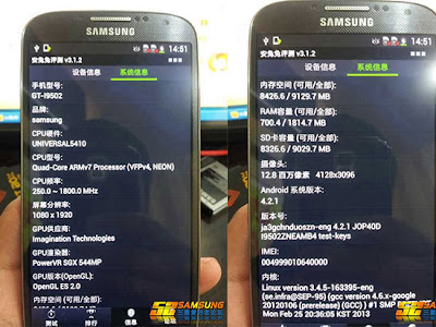 Foto Penampakam Samsung Galaxy SIV GT-i9502