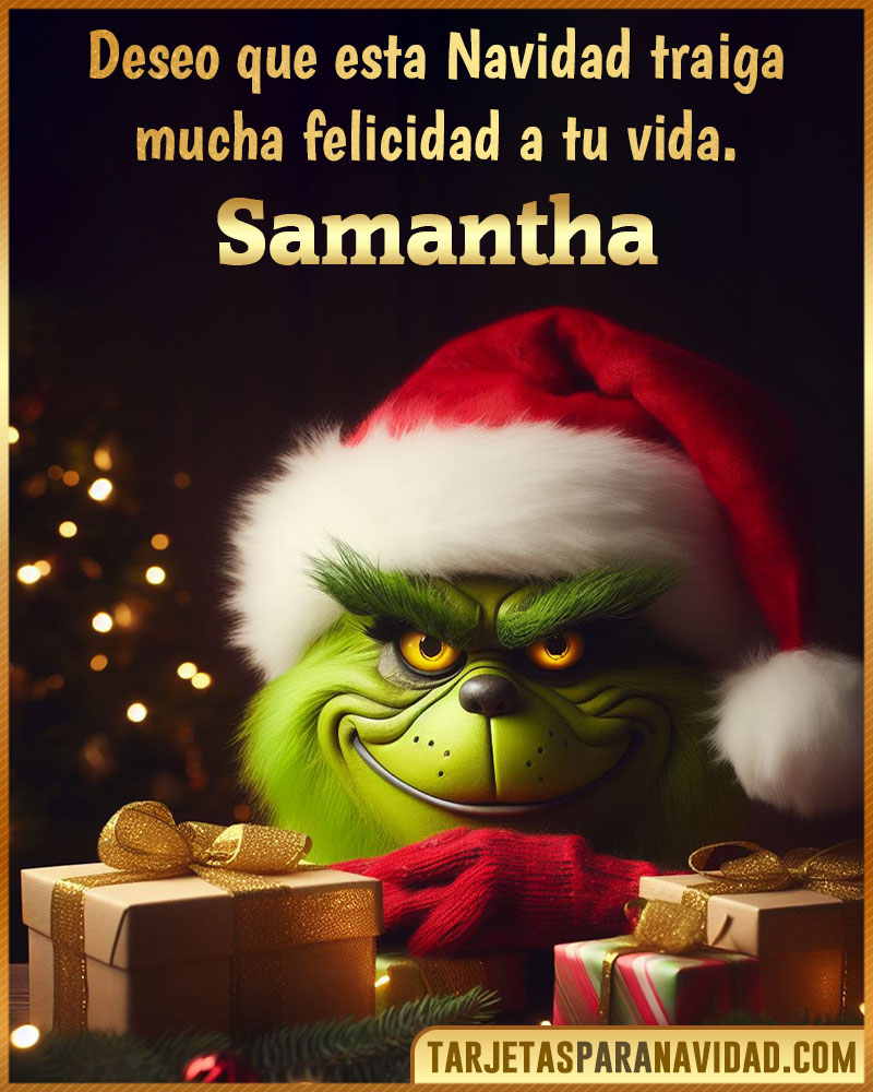 Tarjetas Felicitacion Navidad para Samantha
