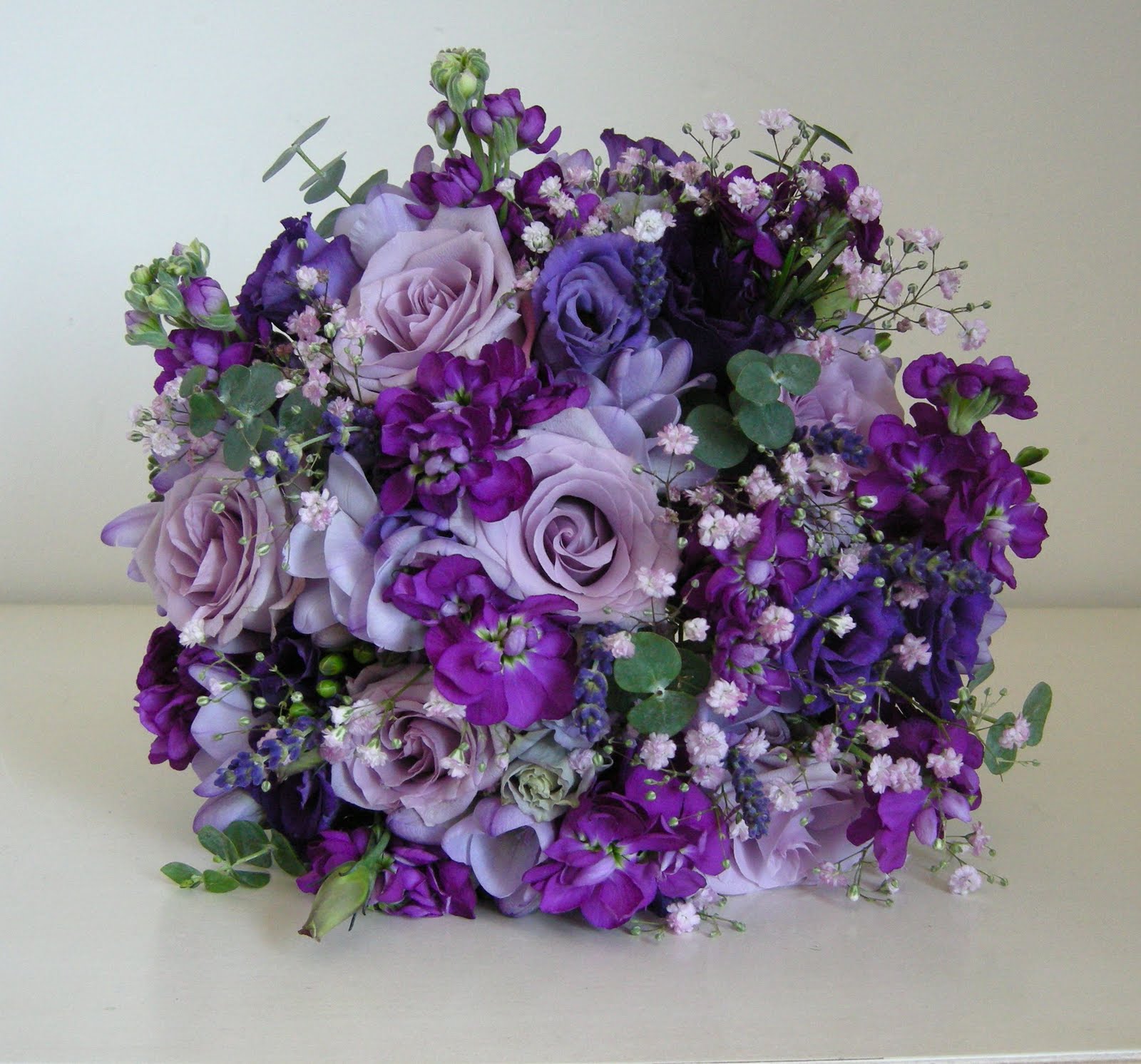 236 New bridal bouquet purple flowers 180 Wedding Flowers Blog: Becky's Country Style Wedding Flowers in Purples   