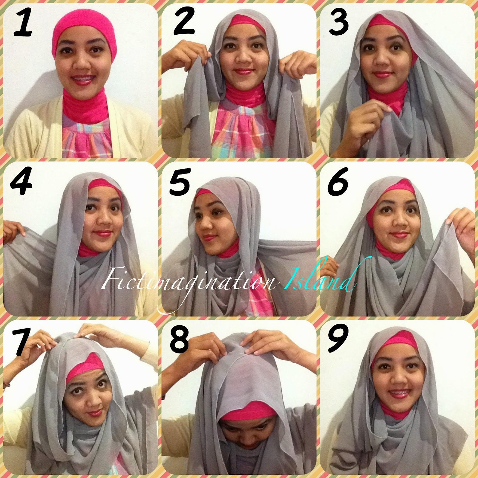 23 Foto Tutorial Hijab Pashmina Headband Paling Update Tutorial