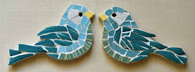 Mosaic bird pair by Jeanne Selep