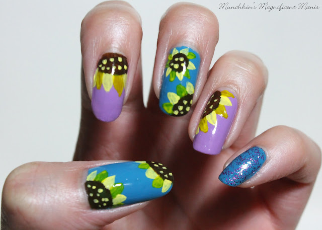 Sunflower Nail Design