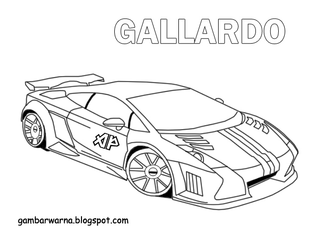 Mewarnai Mobil  Sport  Lamborghini Belajar Mewarnai Gambar 