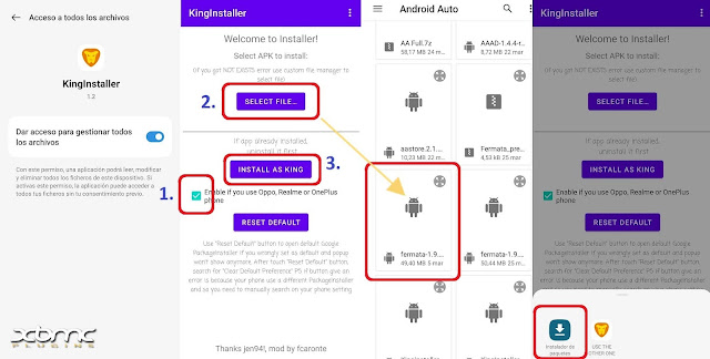 configuracion Kinginstaller Android Auto