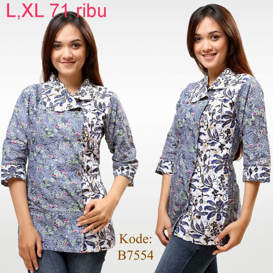  Model Baju Atasan Batik Wanita Modern Model Baju Batik