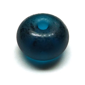 Lampwork glass bead made with CiM 'Marine'