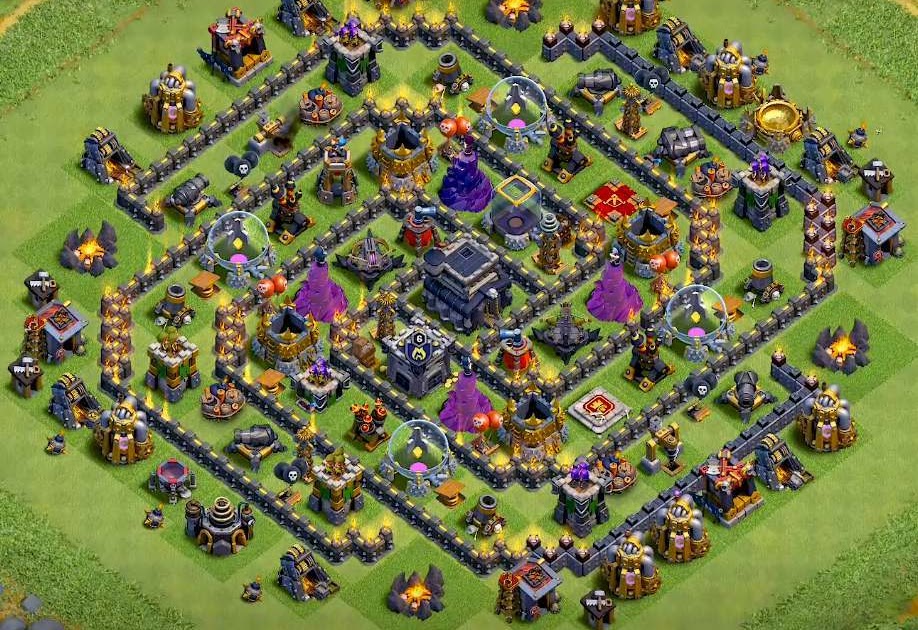 Top 5 mẫu xếp base thủ nhà chính Hall 9 tốt nhất 2022 | Clash of Clans Việt