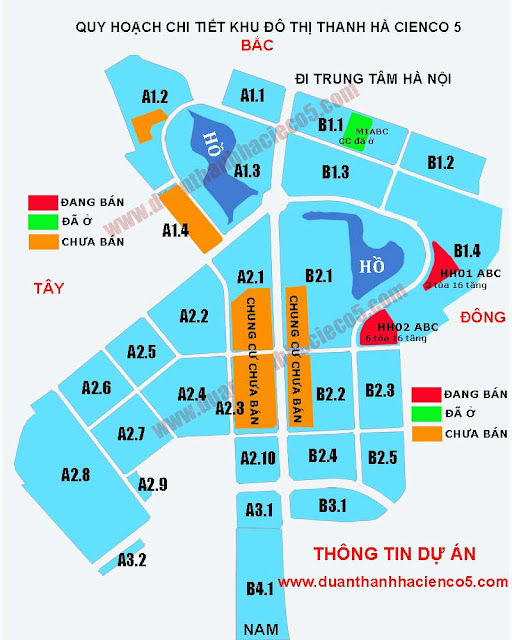 Sơ đồ tổng quan dự án thanh hà cienco 5 Mường Thanh