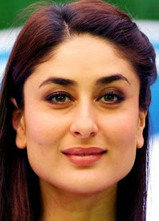 Woman with Square face shape. Kareena Kapoor, Indian actress.