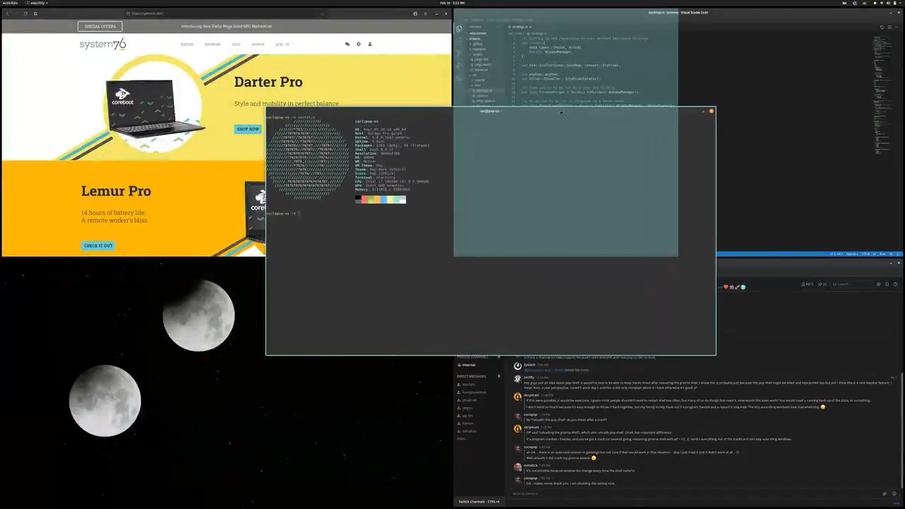 Pop Shell Gets Improved Mouse Based Window Tiling Linux Uprising Blog